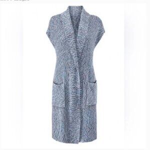 CAbi Women's Napa Cardigan Sleeveless Knit Long Duster Sweater Vest Size M 3165
